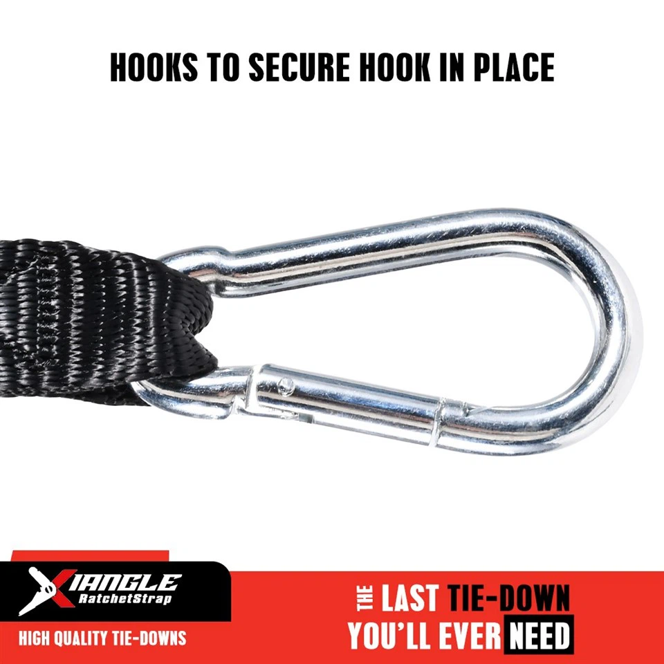 1 Inch Heavy-Duty Ratchet Tie Down Straps With Soft-Tye And M10 Carabiner Hooks suppliers