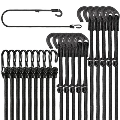 48'' Heavy Duty Stillanlegir teygjusnúrur með krókum