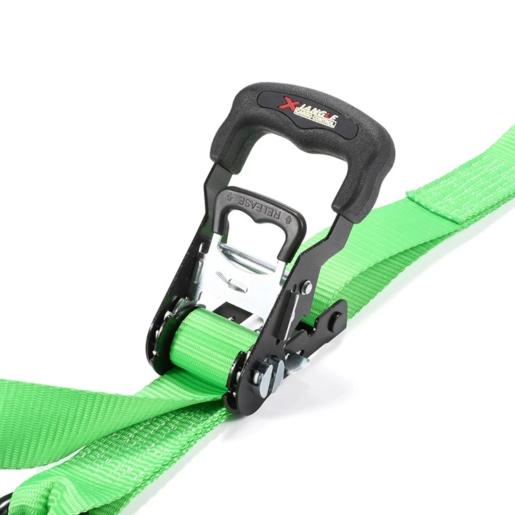 Heavy Duty 1.5 Inch Ratchet Straps With Rubber Handle